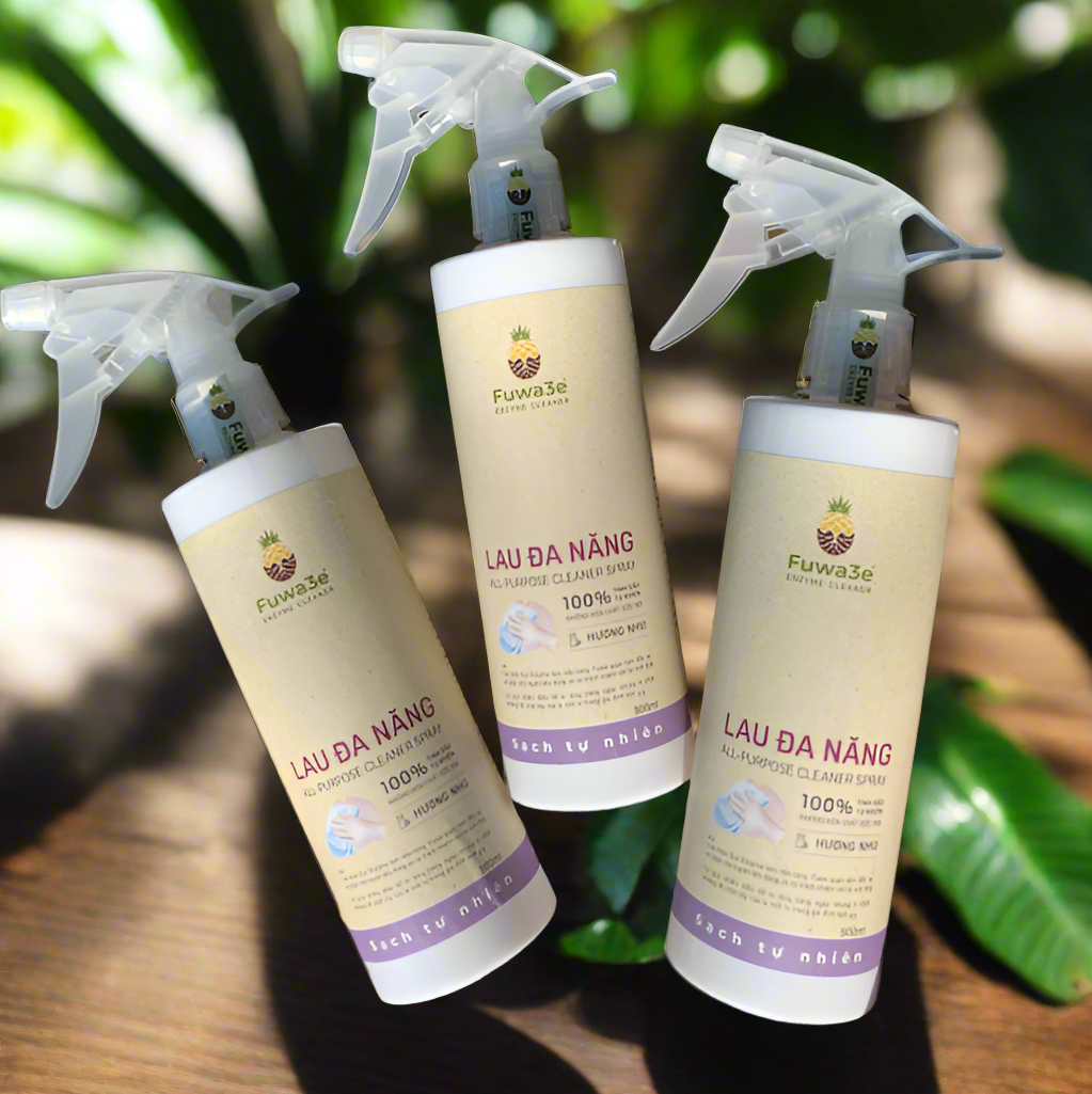 Fuwa3e Eco-Friendly All-Purpose Cleaner – Pineapple Enzyme Power, Chemical-Free, Streak-Free, Safe for Sensitive Skin, Natural Fragrance, Multi-Surface, Sustainable & Ethical, 1 pack 16.9 oz