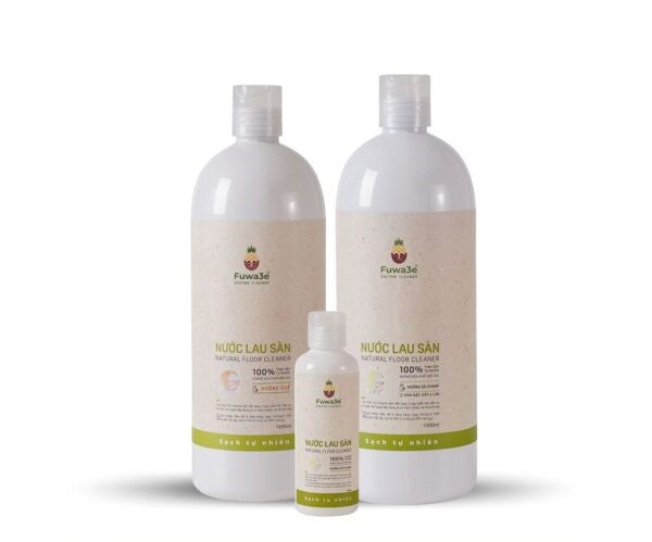 Fuwa3e Pineapple Enzyme Natural Floor Cleaner Cinnamon Essential Oil - 33.8 oz 1 Pack (Makes 44 Gallons) - 99% Organic Floor Cleaner with Fermented Pineapple Peels - Multi Surface, Non Toxic Floor Cleaner