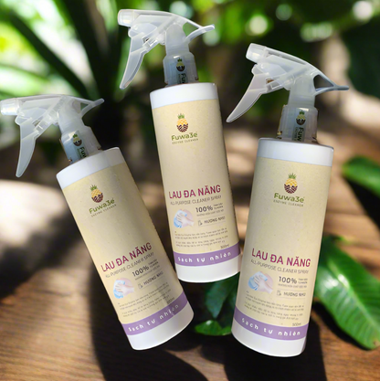 Fuwa3e Eco-Friendly All-Purpose Cleaner – Pineapple Enzyme Power, Chemical-Free, Streak-Free, Safe for Sensitive Skin, Natural Fragrance, Multi-Surface, Sustainable & Ethical, 1 pack 16.9 oz